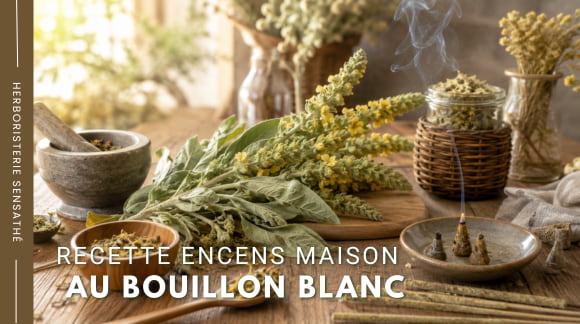 Recette encens maison au bouillon blanc  créez votre cocon végétal pour l'automne - Herboristerie Sensathé